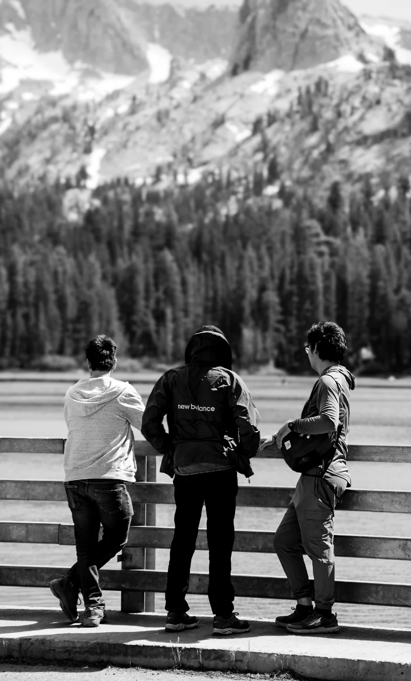 Picture of friends camping.